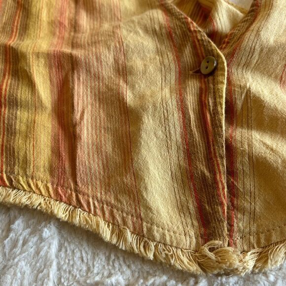 Zara‎ Women's Tan & Yellow striped vest tank Crop-top size xs - Picture 4 of 10